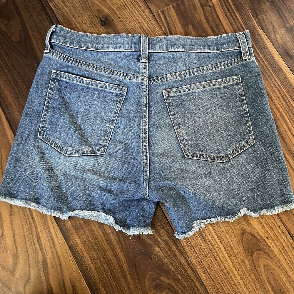 Gap 1969 High Rise Cut-Off Denim Shorts Stripe Sides Size 29 - Picture 7 of 11